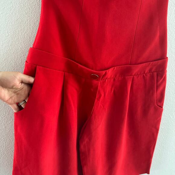 Rowen Rose Bustier Mini Jumpsuit Size 36 New - Picture 5 of 8
